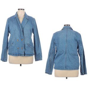 NWT Universal‎ Thread Denim Jean Jacket Striped. Size Small